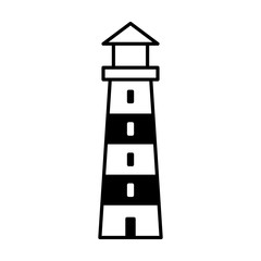 Lighthouse / light house beacon line art icon for apps and websites