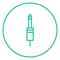Jack cable line icon.