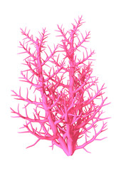 Fototapeta premium 3D Illustration Pink Coral on White