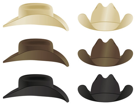 A country and western cowboy hat selection