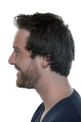 Obraz premium smiling man in side view