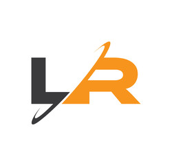 LR initial logo with double swoosh