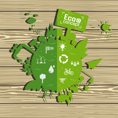 Ecology concept. save world vector illustration