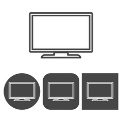 TV Icon - vector icons set