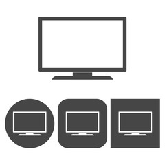 TV Icon - vector icons set