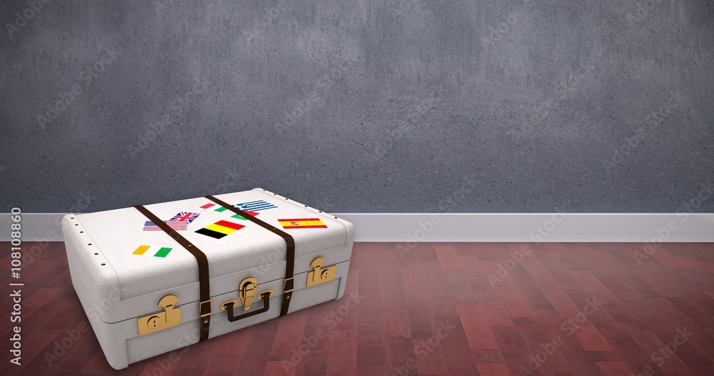 Poster composite image of composite image of suitcase