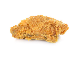 fried chicken on white background