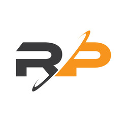 RP initial logo with double swoosh
