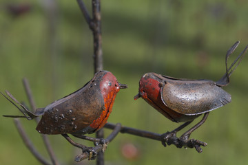 Metal ornamental birds