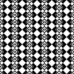 Seamless black and white vector background with abstract geometric shapes. Print. Cloth design, wallpaper.