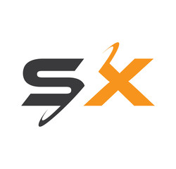 SX initial logo with double swoosh
