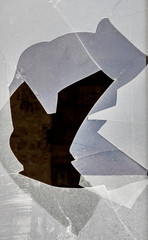 Zerbrochene Fensterscheibe