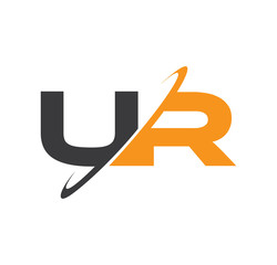 UR initial logo with double swoosh
