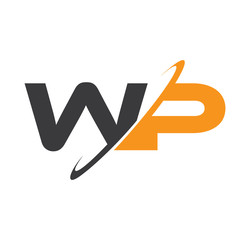 WP initial logo with double swoosh
