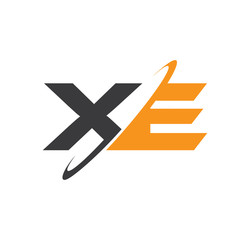 XE initial logo with double swoosh
