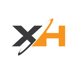 XH initial logo with double swoosh

