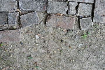 grunge earth background with brick border