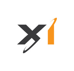 XI initial logo with double swoosh
