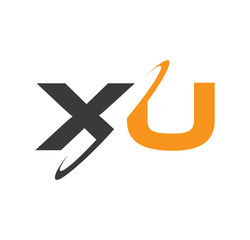 XU initial logo with double swoosh
