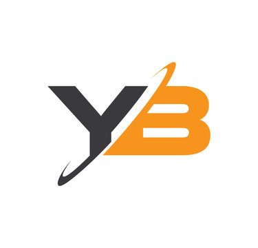 YB initial logo with double swoosh

