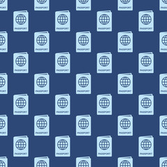 Icono plano patron con pasaporte #1