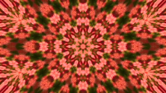 Amazing octuple kaleidoscopic pattern of colored scales with complex structure. Excellent animated background in HD. Adorable hypnotic visuals for wonderful decorative intro
