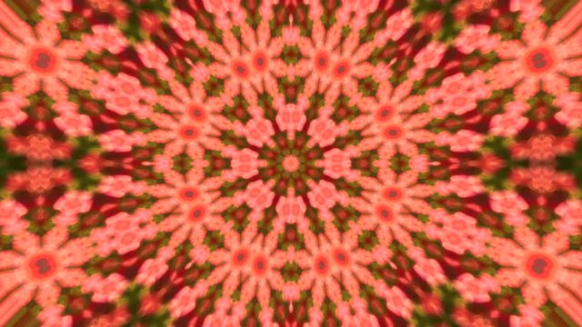 Amazing abstract octuple kaleidoscopic pattern of colored scales with complex detailed structure. Excellent animated background in full HD. Adorable hypnotic visuals for wonderful decorative intro