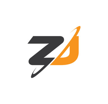 ZJ initial logo with double swoosh
