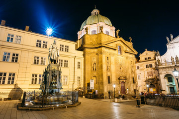 Fototapeta na wymiar Statue Of Czech King Charles Iv In Prague, Czech Republic