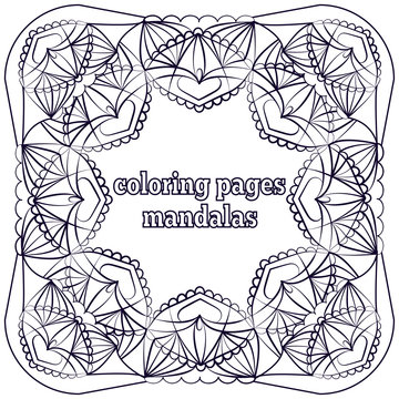 Coloring pages for adults and older children. patterns, coloring flowers, mandalas. Islamic, Arabic, Indian, Ottoman motifs. Black and white.