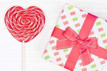 concept of the symbol gift with love
