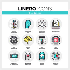 Data Science Linero Icons Set