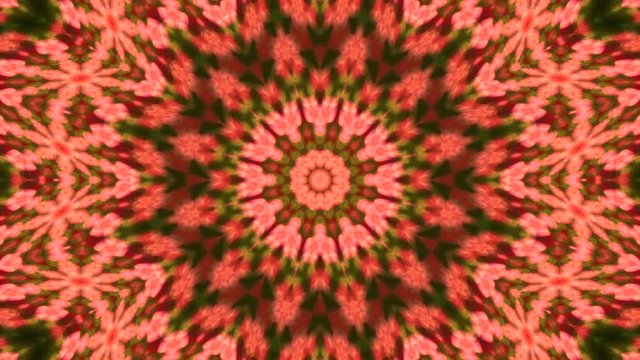 Wonderful abstract kaleidoscopic pattern of colored scales with twelve complex detailed structure. Excellent animated round background in HD. Adorable hypnotic visuals for amazing intro.