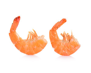 shrimps on a white background