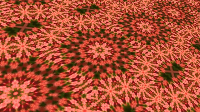 Amazing octuple kaleidoscopic pattern of colored scales with ultra complex structure and diagonal perspective. Excellent animated background in stunning HD. Hypnotic visuals for decorative intro.