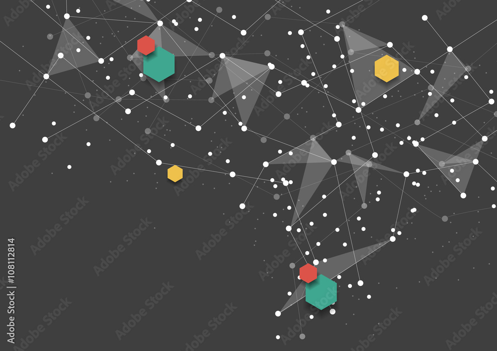Poster point and curve constructed the sphere wireframe