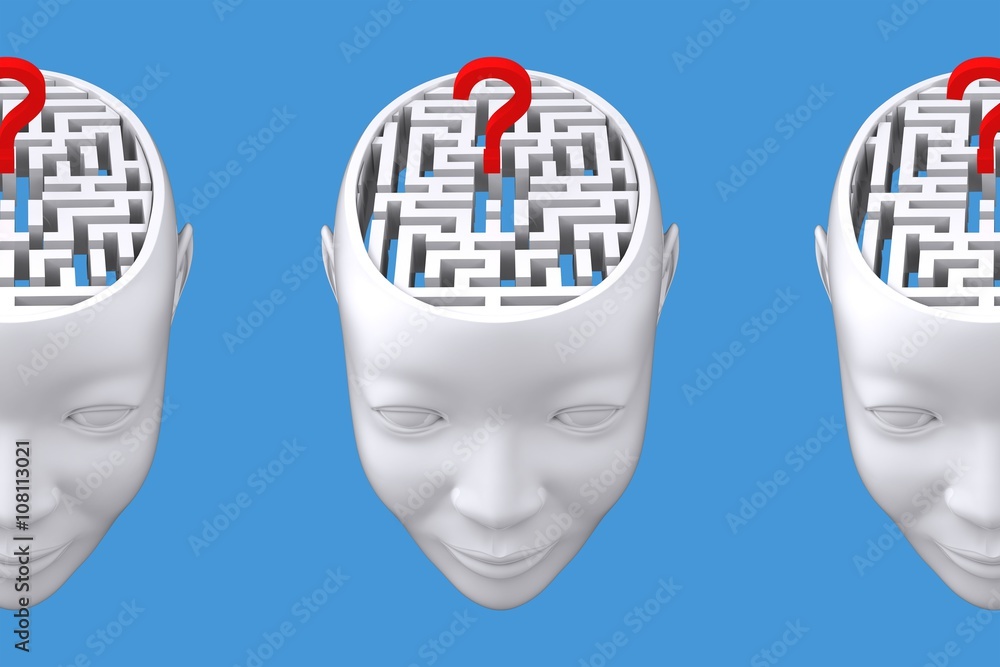 Poster composite image of maze as brain