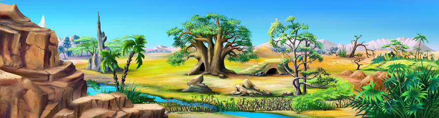 Beautiful Natural Landscape in Africa. Day. © multipedia