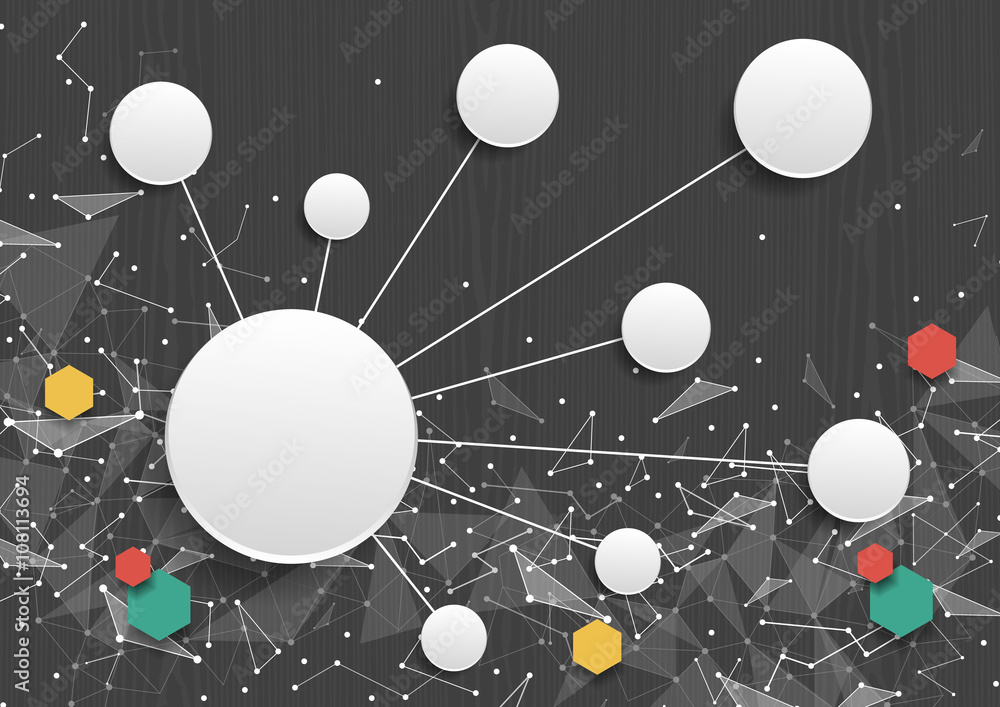 Poster point and curve constructed the sphere wireframe