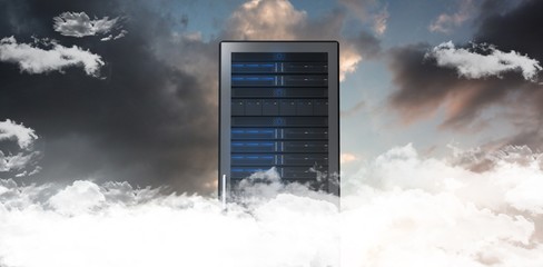 Composite image of server tower