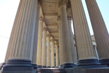arch, stucco, bas-relief, console, cornice, rosette, decoration, architecture, columns