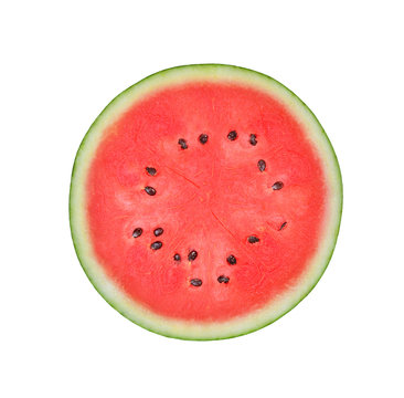 A half of watermelon isolated on white background.