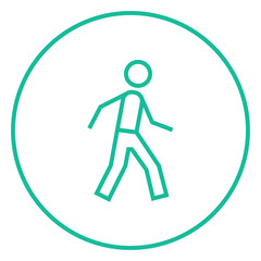 Pedestrianism line icon.