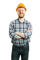 Man in construction helmet