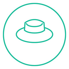Summer hat line icon.