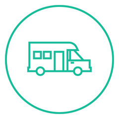 Motorhome line icon.