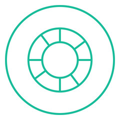 Lifebuoy line icon.