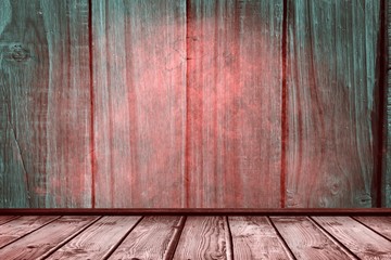 Composite image of wooden planks