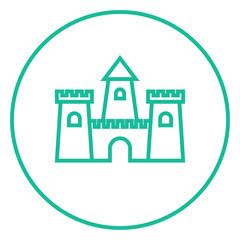 Sandcastle line icon.