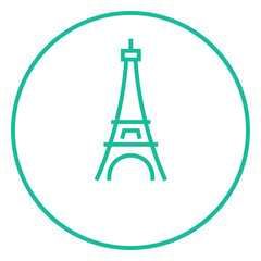 Eiffel Tower line icon.
